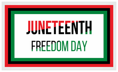juneteenth freedom day june 19, emancipation day celebrated Poster, greeting card, banner and background juneteenth concept vector