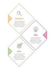 Vertical infographic design with icons and 3 options or steps. Thin line. Infographics business concept. Can be used for info graphics, flow charts, presentations, mobile web sites, printed materials.