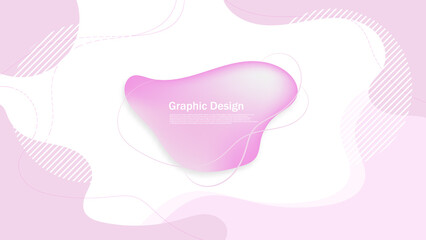 abstract pink bubble with pink frame and white text graphic