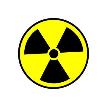 Nuclear symbol. Nuclear danger icon - stock vector radiation warning sign