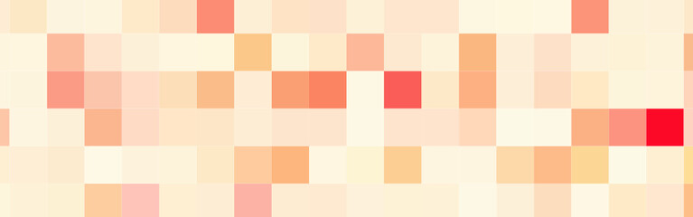 Abstract orange and cream gradient square mosaic banner background. Vector illustration.