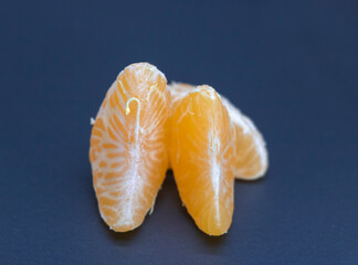 kamala or Tangerine isolated on black background