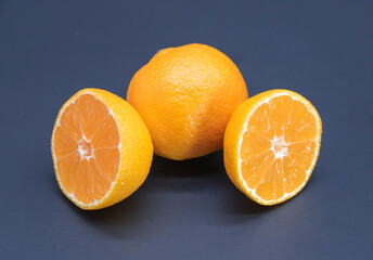 kamala or Tangerine over on black background