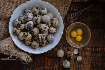Quail eggs baking