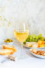 Fototapeta na wymiar White Wine in a glass