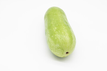 Winter melon or wax gourd isolated on the white background.