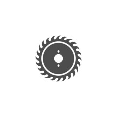 Metal saw icon logo design illustration