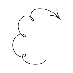 Twisted arrow doodle illustration