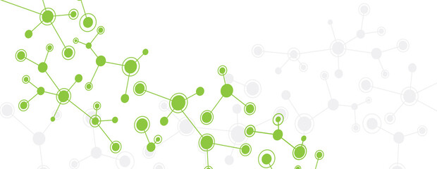 Abstract colorful concept with molecule pattern background. Vector illustration.	