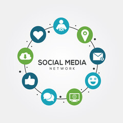 Social media concept icon.