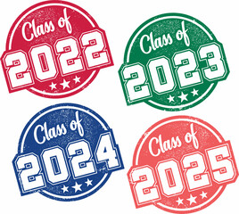 Class of 2022, 2023, 2024, and 2025  Graduation Stamps