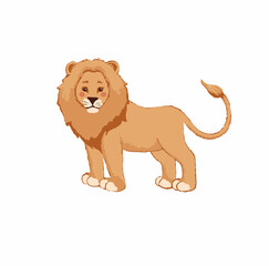 lion cartoon isolated on white