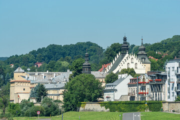 Krakow, Poland: Convent of Norbertine Sisters and the church of St. Augustin and St John the Baptist at Vistula River in Salwator - obrazy, fototapety, plakaty