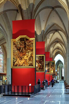 Paintings of Peter Paul Rubens in the Cathedral of Our Lady in Antwerp, Belgium
