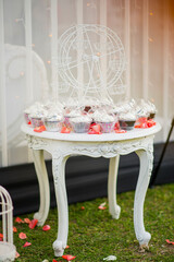 table set for a wedding