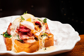 hot sandwich in the cafe