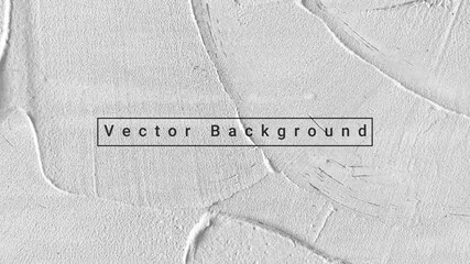 Concrete wall background vector illustration. Background white cement plaster texture.