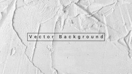 Concrete wall background vector illustration. Background white cement plaster texture.