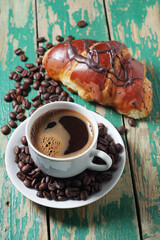 Coffee and croissant