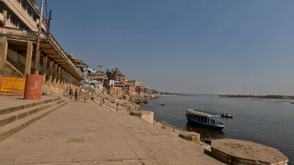 Fototapeta na wymiar Varanasi, Banaras, Benaras, Kashi all the four names represent the same city in Uttar Pradesh, India. It it one of the holy city for Hindus.