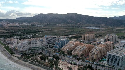 bord de mer à marina d'or, au nord de valencia en Espagne dans la commune d'Oropesa del mar	