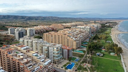 bord de mer à marina d'or, au nord de valencia en Espagne dans la commune d'Oropesa del mar	