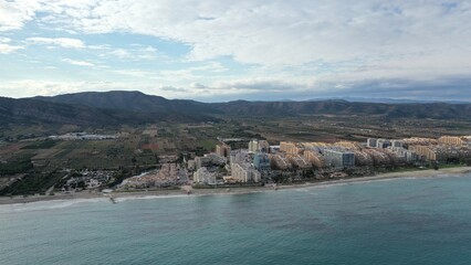 bord de mer à marina d'or, au nord de valencia en Espagne dans la commune d'Oropesa del mar	