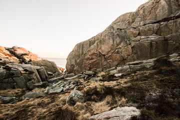 Rock formation near a small bay...