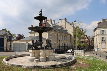 La place de la préfecture, ville de Bourges, département du Cher, France