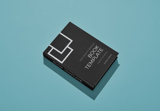 Hardcover Linen Book Mockup with Different Color Options