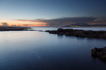 A sequence of sunrise images taken at Saint Paul's Bay, Malta, Europe.