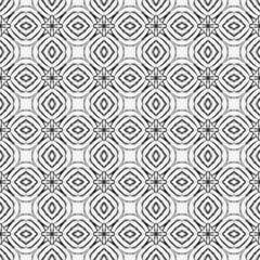 Mosaic seamless pattern. Black and white fine