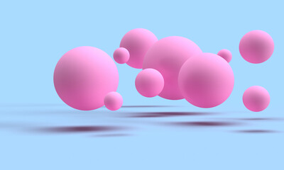 sfondo, astratto, sfere, forme geometriche, 3d, 