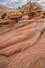 Obraz premium Valley of Fire red rock formations in wave swirls