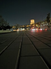 night traffic in the city