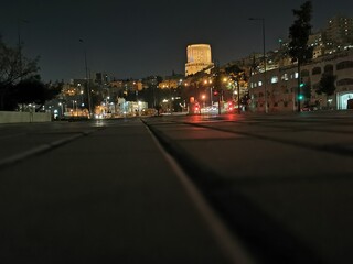 time lapse of traffic at night
