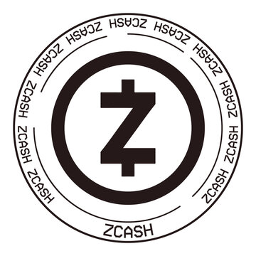 Zcash ZEC blockchain cryptocurrency vector symbol. Blockchain currency flat logo
