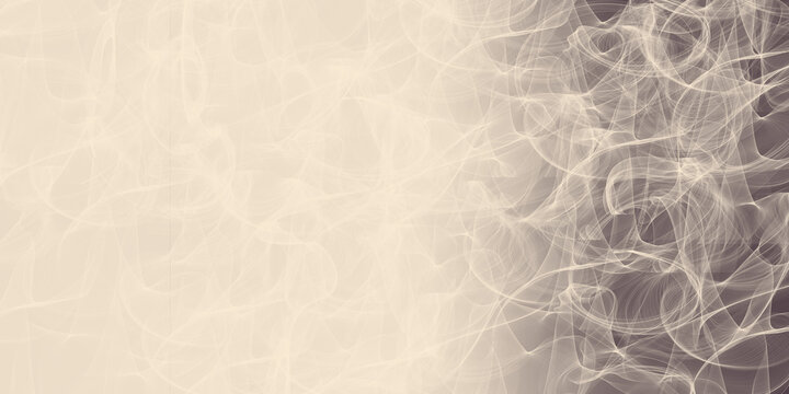 Faint, wispy, swirling smoke on a light beige background with darker accented right edge