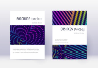 Minimalistic cover design template set. Rainbow ab