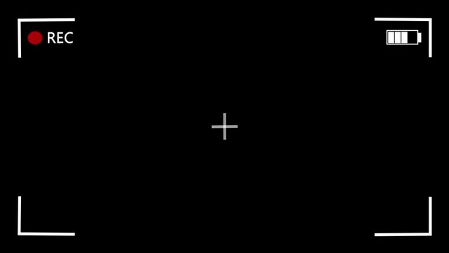 Illustrated frame of the video camera screen in 4k resolution