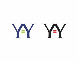 Letter Y With Roof, Real Estate Logo Vector 001