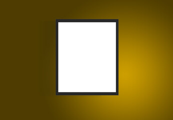 blank photo frame on wall