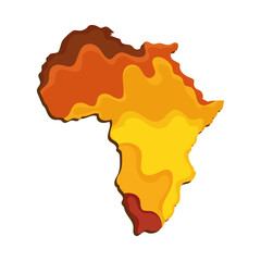 yellow african map