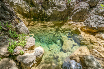 Kings Pool, enjoy the cool stairs and the rocks surrounding the pool made from limestones which is located in a small village called Kozan near the summit of the waterfalls, Antalya