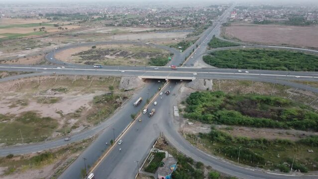 Kala Shah Kako Motorway Junction at Lahore Smart City, Punjab Pakistan Roads and Traffic
