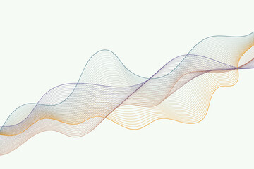 Big data 3d vector illustration. Dynamic futuristic gradient particle wave on light blue background