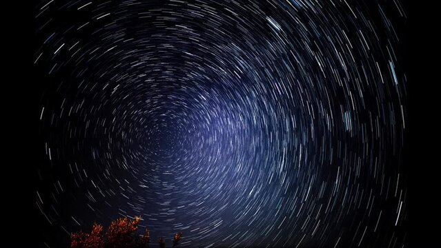 Stars moving slowly in sky taken from a Suburban Sydney Park NSW Australia