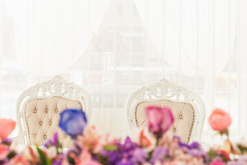 wedding decoration with flowers