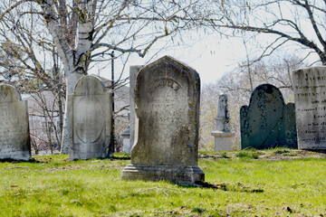 An Old Gravestone in a Cemetery (Headstones from the 1800's)
