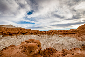 Clouds over Utah rock formations. 